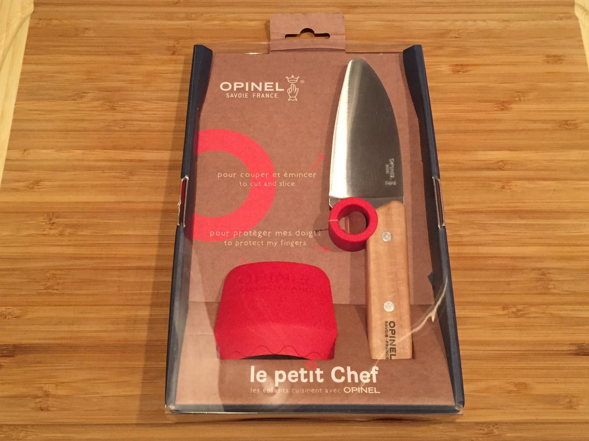 Opinel Kitchen Knife Set, 4 Color Sets, Beechwood Handles