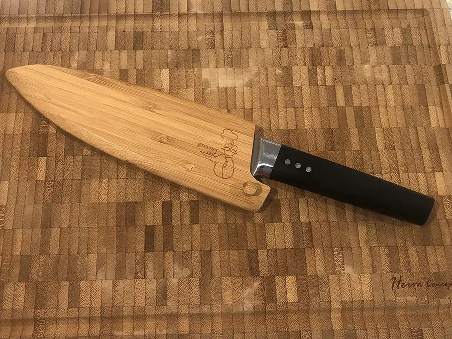 Knife in bamboo sheath
