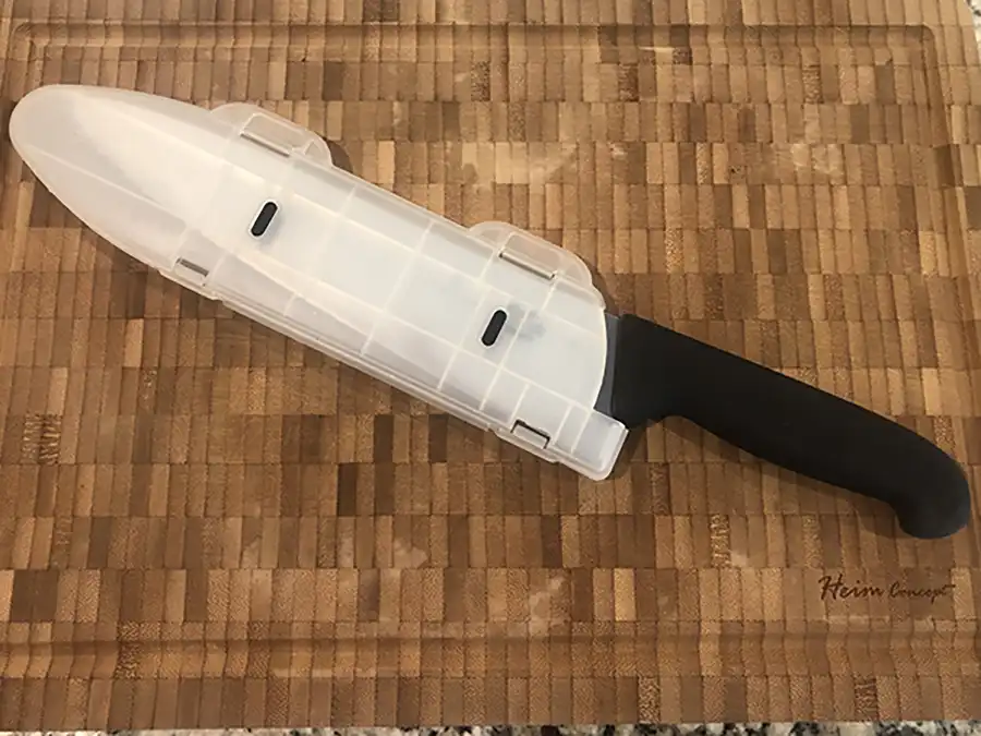 knife in plastic sheath